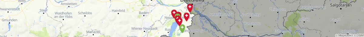 Map view for Pharmacies emergency services nearby Kittsee (Neusiedl am See, Burgenland)